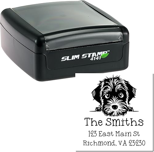 Miniatura 7 de Sello de dirección Dogo Argentino de alta calidad, ideal para correo, tamaño cuadrado de 1-58, ideal para amantes de los perros, diseño de cachorro