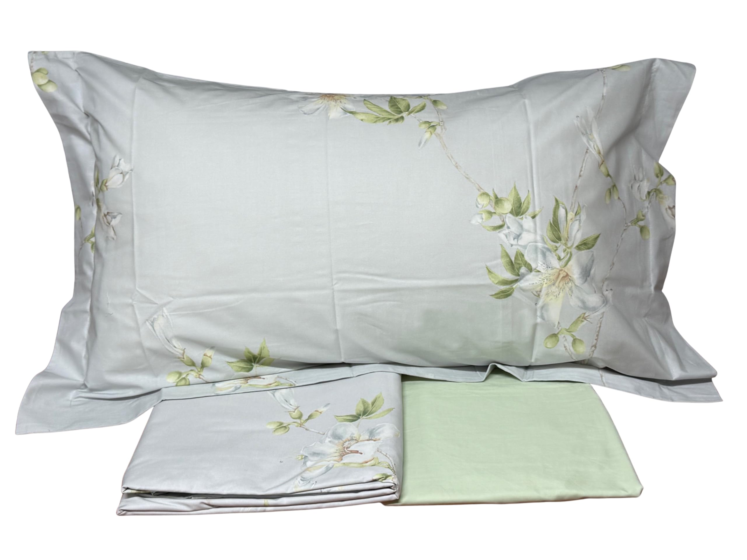 Parure de lit double Mirabello Carrara en percale pour des nuits douces et sereines