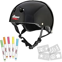 Wipeout Dry Erase Kids Helmet: Customizable Bike, Skate, Scooter & Rollerblading Safety Gear with Markers & Stencils
