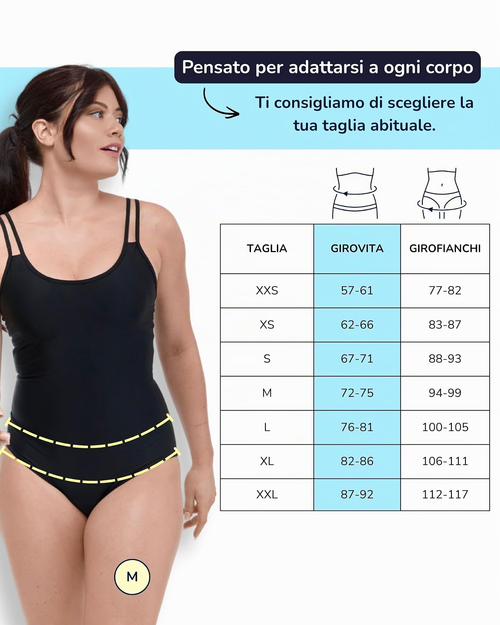 SORIO® - Costume da Bagno Mestruale Intero per Donna e Ragazza - Assorbente, Anti-perdite e Anti-Odore - Impermeabile e Discreto - Ciclo Medio - Piscina e Mare - Stella