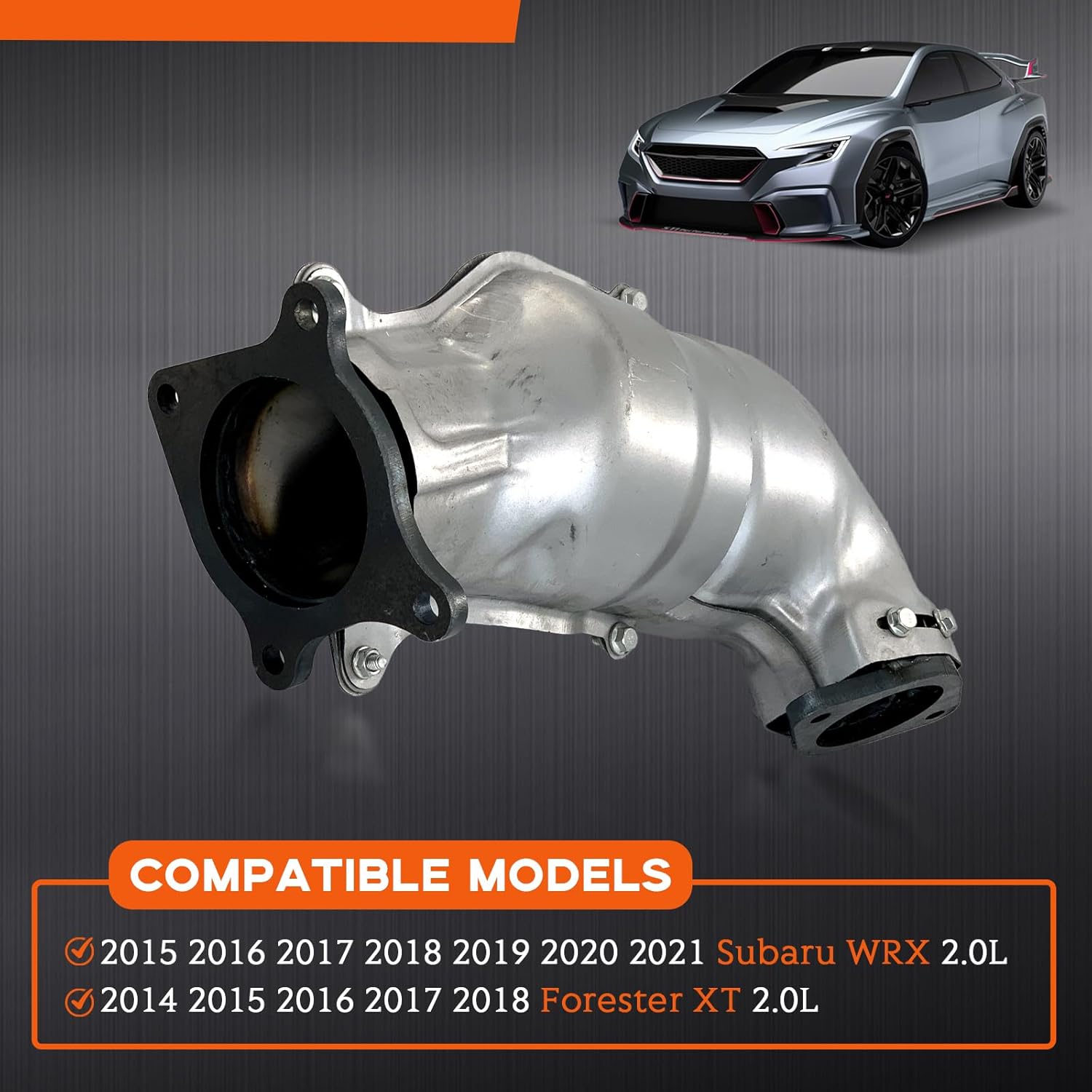 44612-AA771 Catalytic Converter Compatible with 2015 2016 2017 2018 2019 2020 2021 Subaru WRX 2014 2015 2016 2017 2018 Subaru Forester XT Replace 44612AA771 44612-AA770 44612AA770