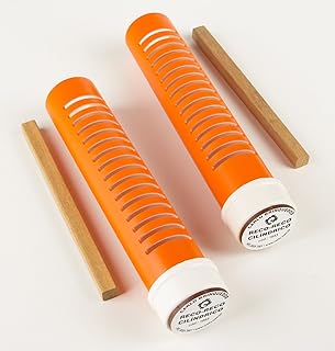 Musicalização Reco Cilíndrico 1 Par Pvc Embalagem Plástico Carlu Brinquedos