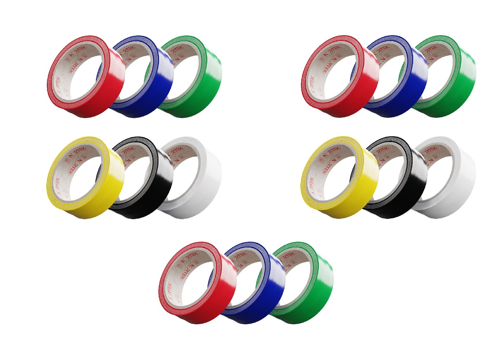 Nortek Self Adhesive PVC Insulation Electrical Tape 6-meter Tape 1.8cm x 6m x 0.125 mm Multicolor (TARASHA 6 METER, Pack of 15) (B0BBW9PH6L) Amazon Price History, Amazon Price Tracker