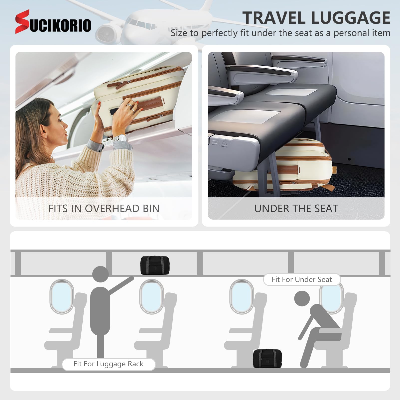 40x30x15cm British Airways Air France Expansible 5cm 40x30x20cm Wizzair Vueling Mochila Viaje Cabina Avion, Impermeable Mochilas Equipaje de Mano Mochila Ordenador Portatil 15,6 Pulgadas