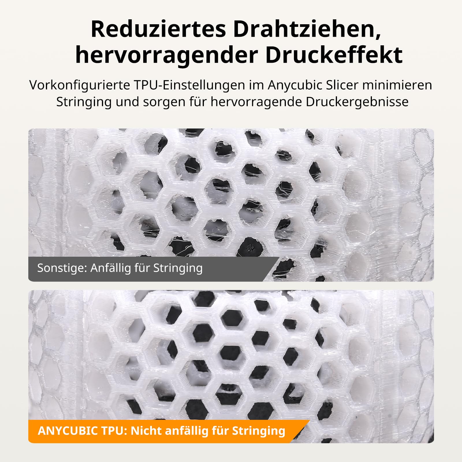 ANYCUBIC TPU Filament 1,75 mm, 95A TPU 3D Drucker Filament, Flexibel und weich, unterstützt Hohe Geschwindigkeit, Intelligente Identifikation, 1KG Schwarz