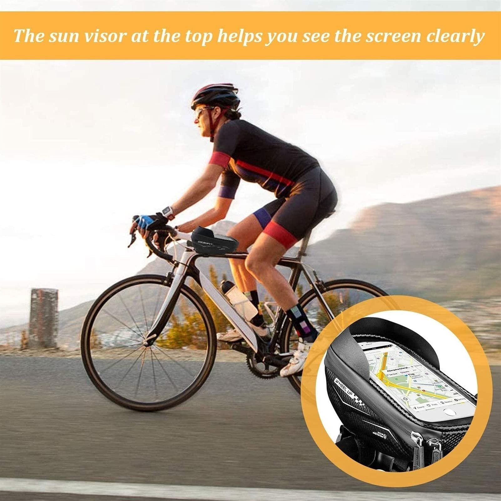Bolsa for Manillar de Bicicleta montaña, Bolsa for, Plegable for Montar al Aire Libre
