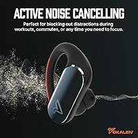 Vista 5 de VOKALEN Reflex Pro - Auriculares deportivos inalámbricos con ganchos para los oídos, cancelación activa de ruido, hasta 50 horas de duración