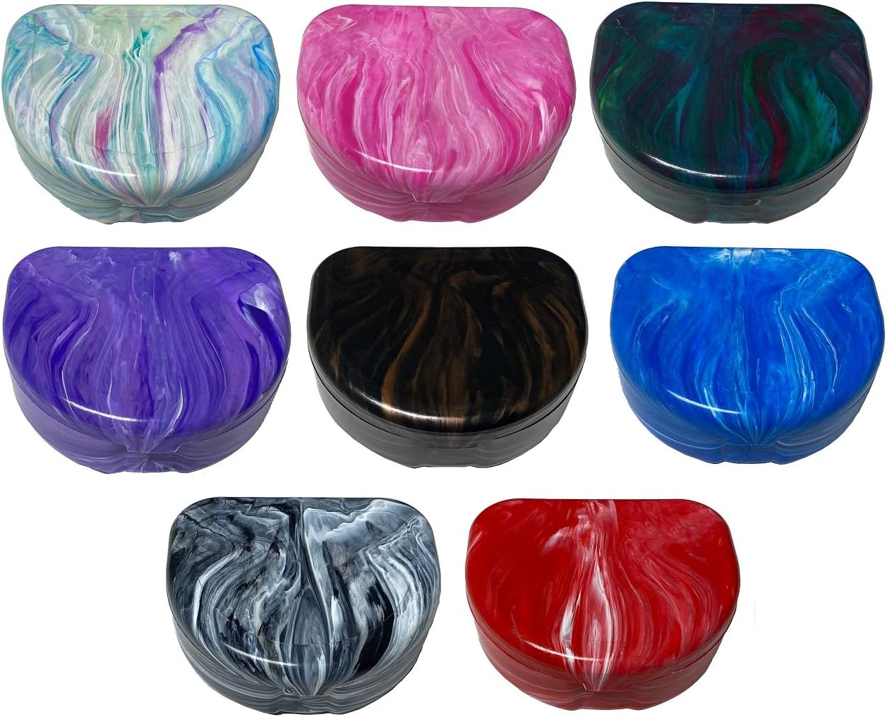 Sedroc Marble Mouthguard Case with Snap Lid