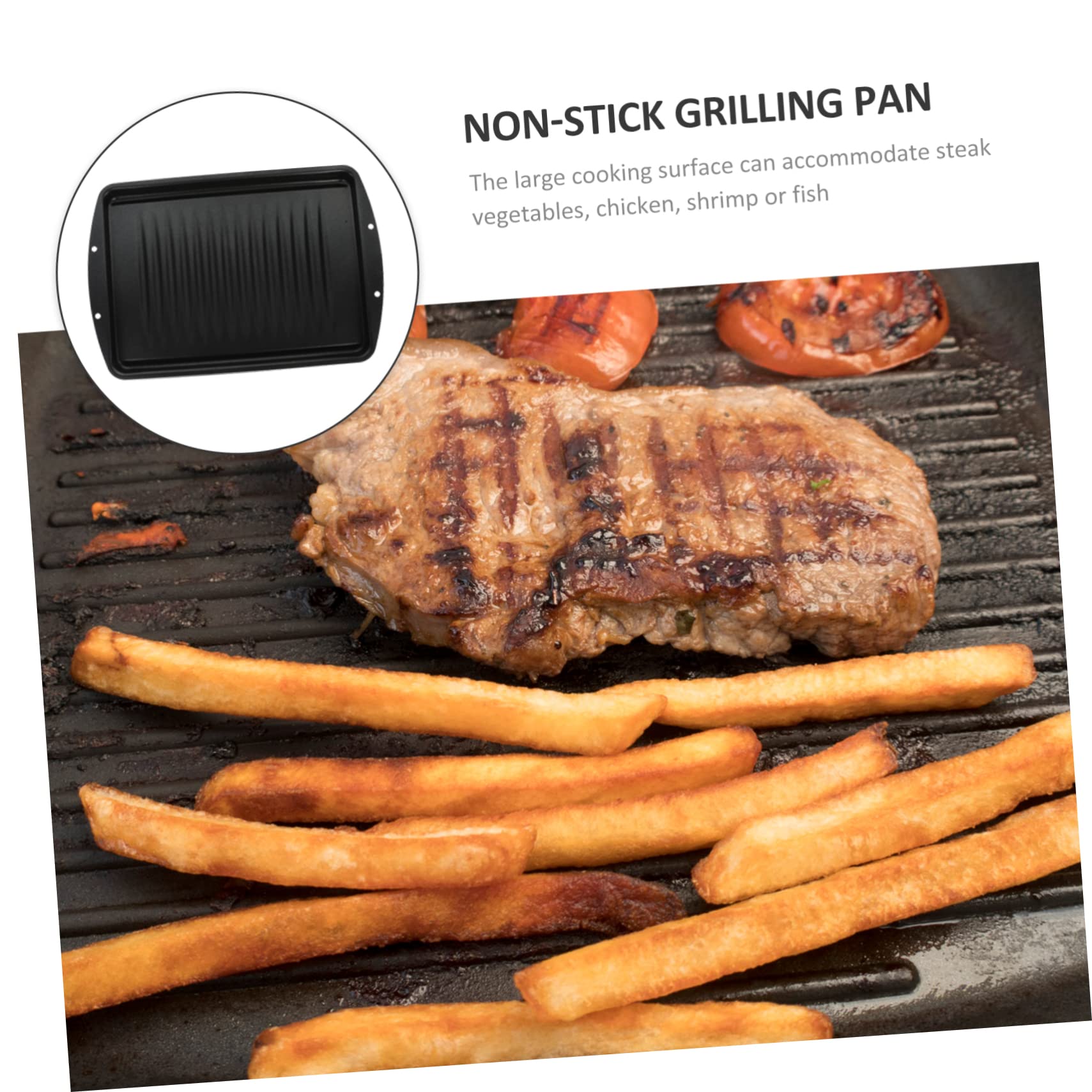 LIFKOME Padella Grill Antiaderente in Ferro, Induction Pan per Barbecue e Buffet, Riscaldamento Uniforme e Facile da Pulire per Ristorante Indoor