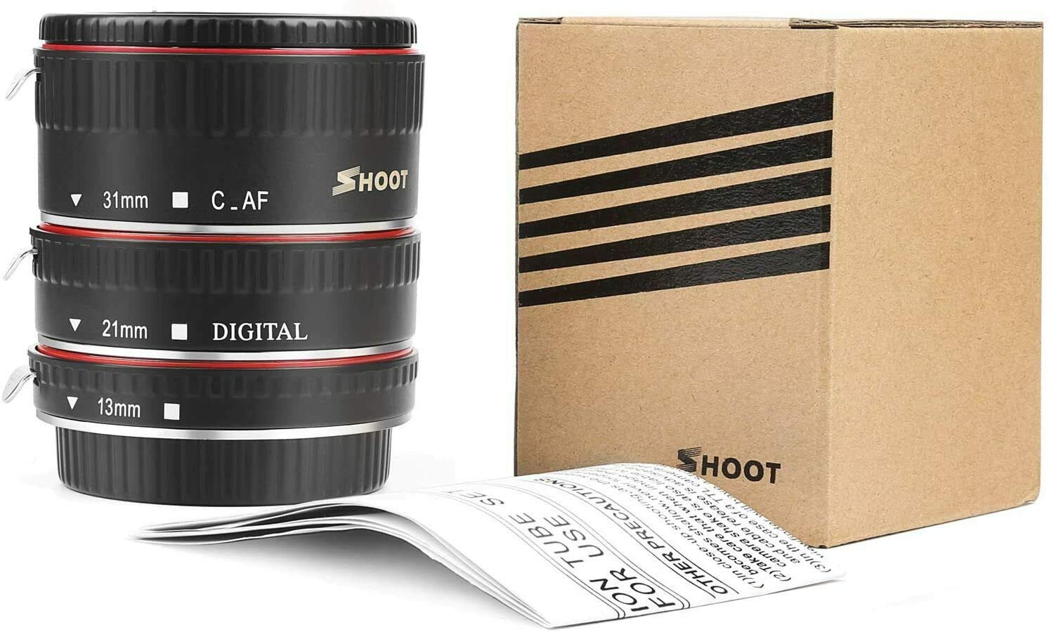 Ensemble de tubes d'extension macro autofocus avec anneau pour appareils photo reflex numériques Canon EOS EF 1100D 700D 650D 600D 550D 500D 450D 400D 350D 300D 100D 70D
