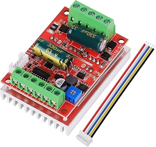 400W 6-60V DC Three-Phase Brushless Motor Speed Controller with Hall,PWM Motor Control Driver Board 12V 24V 48V with Forward/Reverse/Stop/Brake Function