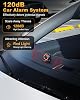 Sistema de alarma para auto, 120dB con sensor de movimiento, dispositivo antirrobo con control remoto inalámbrico, sistema de seguridad recargable para autos, RVs, SUVs, camionetas 5