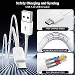 Car Carplay Cable for iPhone 17/16/15,iPhone 16/15 Plus,17/16/15Pro, Pro Max,USB A to USB C for Carplay USB C Cord,iPad USB C Cable 10th, iPad Air Car Charger Cable Cord 3FT (White)