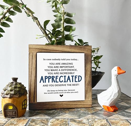 Miniatura 4 de Cartel inspirador, caja de placas de madera, decoración de escritorio, decoración de mesa para oficina en casa, letrero de madera inspirador y