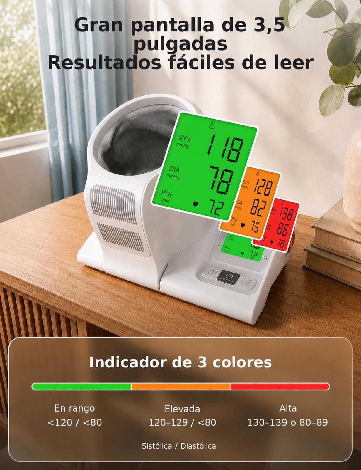 Tensiómetro Digital de Brazo con Pantalla LCD Grande