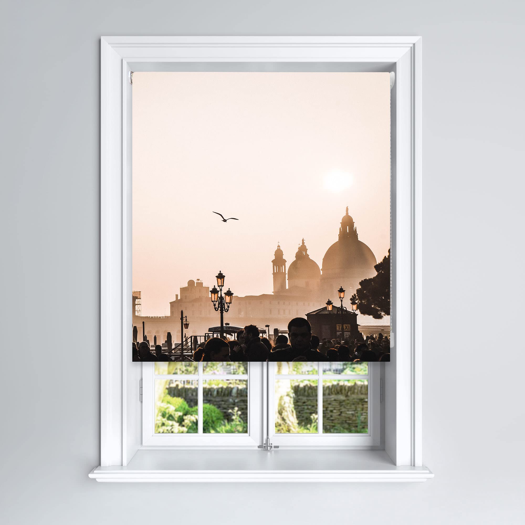 Lister Cartwright Venice Tonal Photographic Blackout Roller Blind - (120 X 140 Cm) Printed Colourful Roller Blind Easy Fit Window Blind With Child Safety - Bedroom Bathroom Kitchen & Living Room