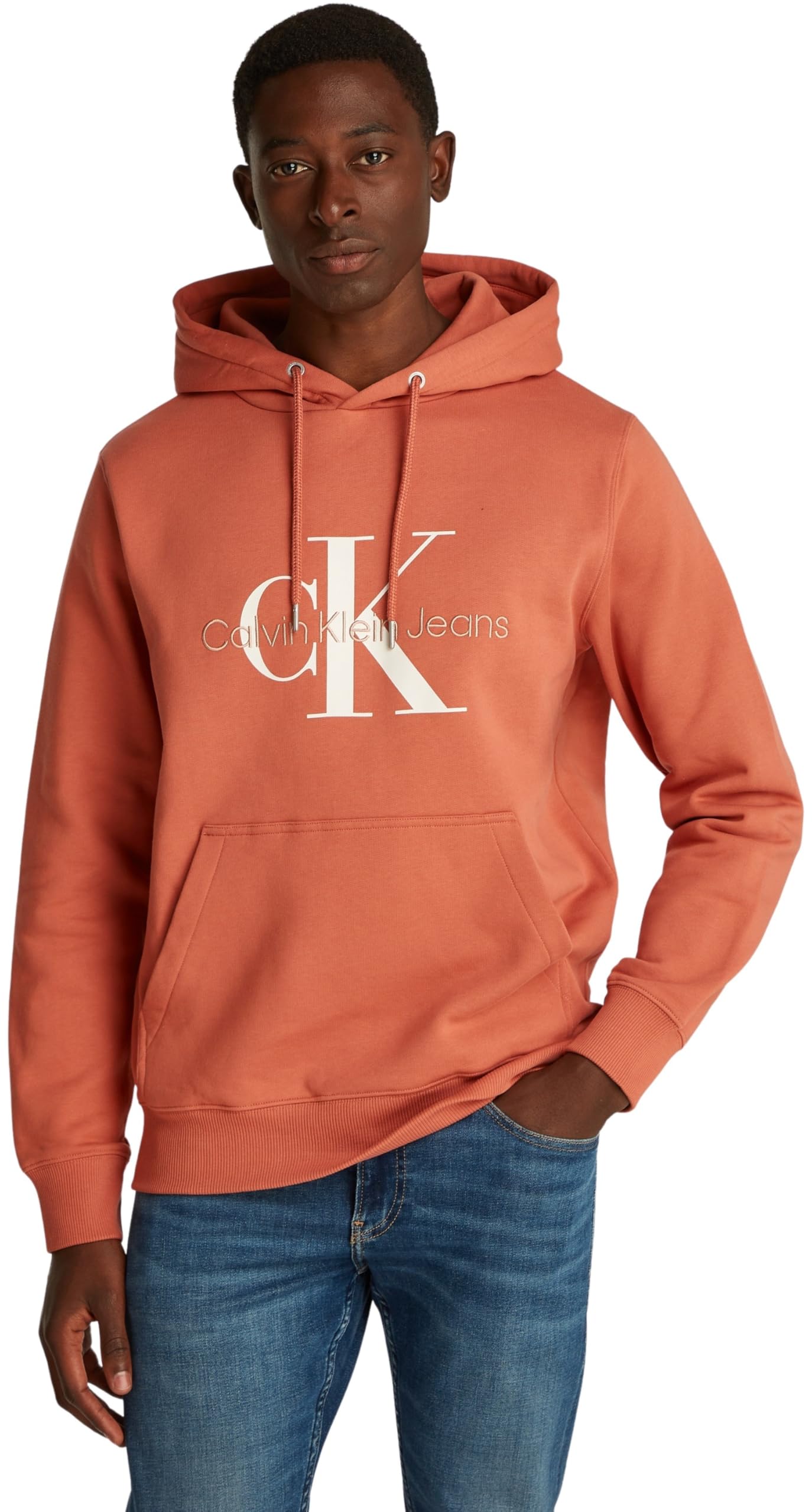 Calvin Klein Jeans Seasonal Monologo Regular Hoodie Felpa con Cappuccio Uomo