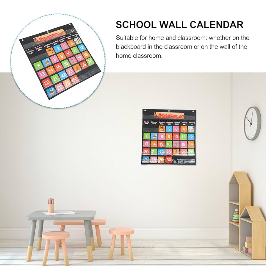 イラストカード　ポケットカレンダー　セット Amazon.co.jp: NUOLUX ポケットカレンダー ポケットチャート