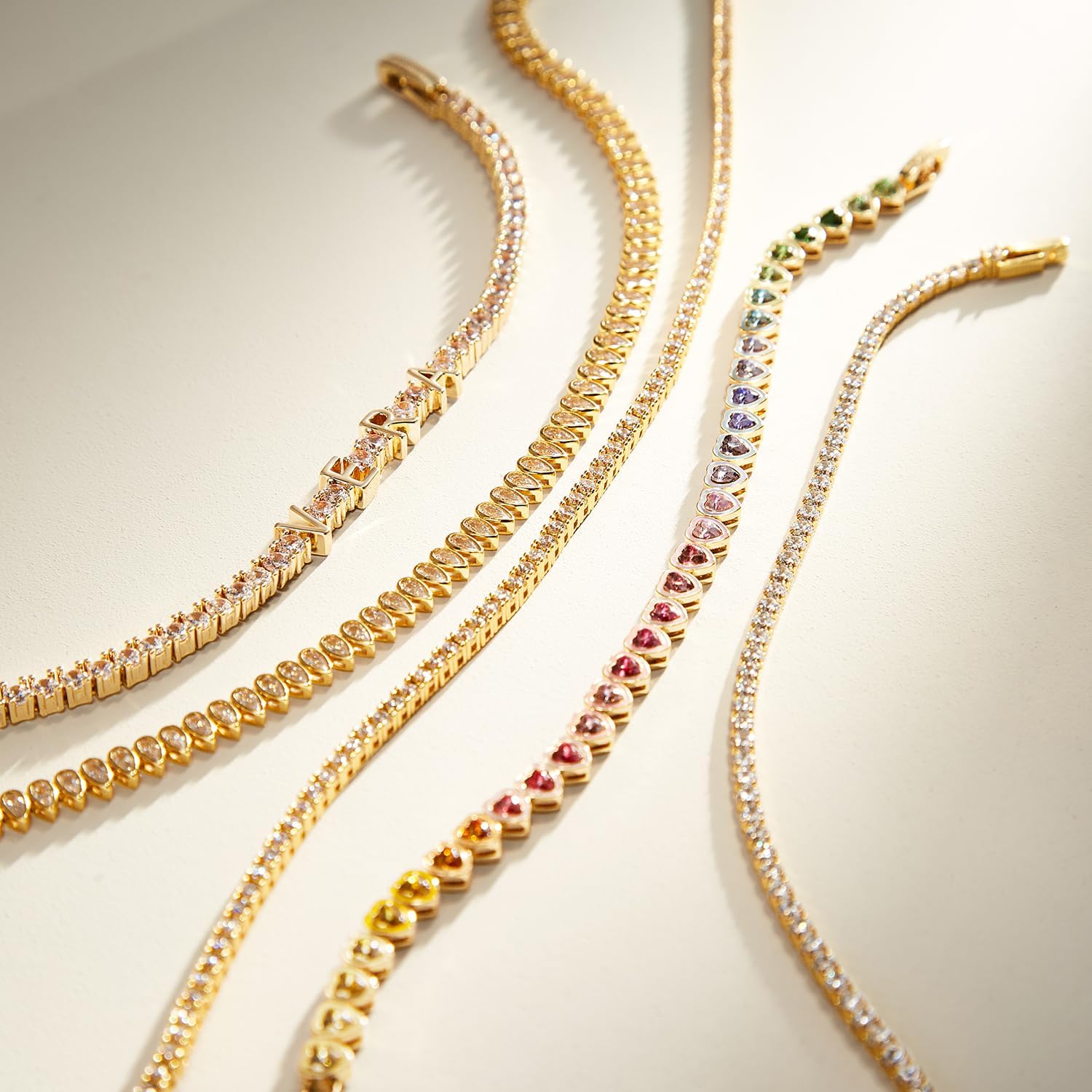 BaubleBar Kali Tennis Bracelet for Women - Classic Gold-Plated Bracelet w/Cubic Zirconia Crystals, Hypoallergenic, Perfect for Stacking, Women's Jewelry - Image 8