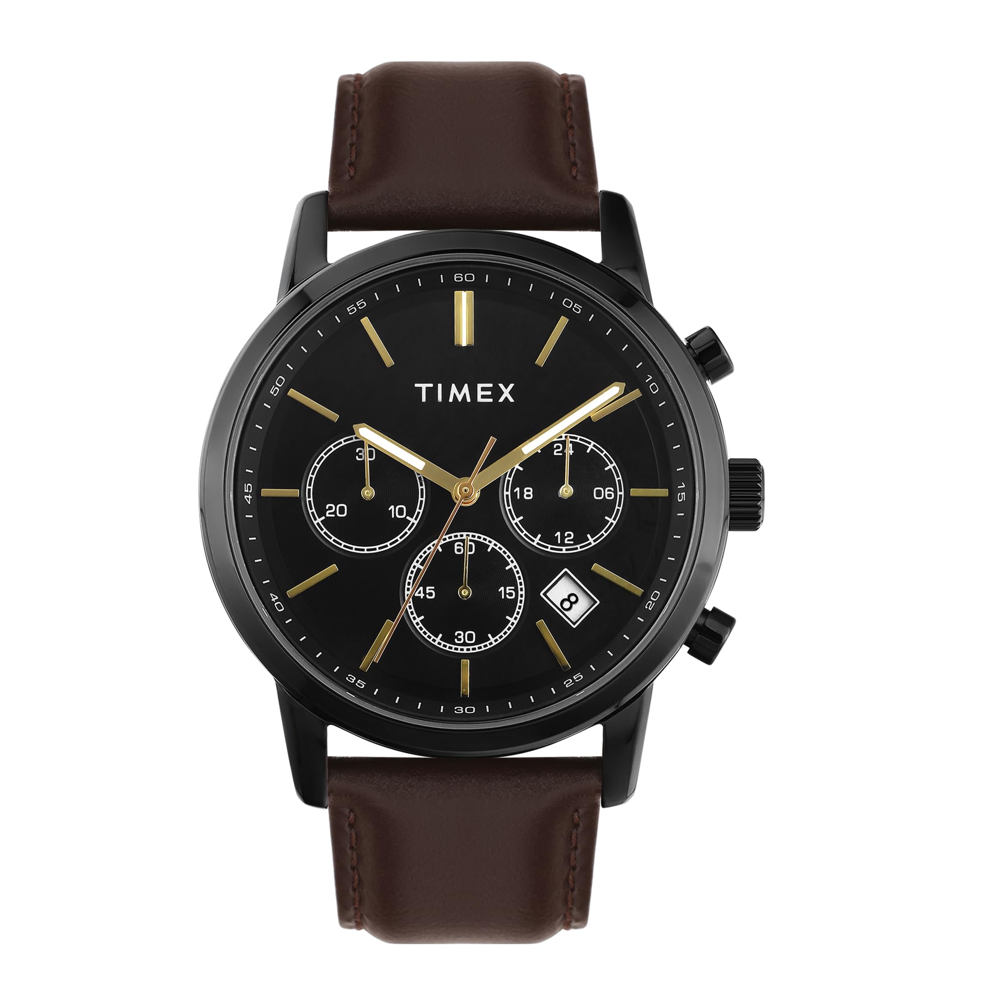 timex Analog Watch for Men Available in Black, Green and Blue Dial & Leather Strap Band - Water Resistant Wrist Watches-picture-33