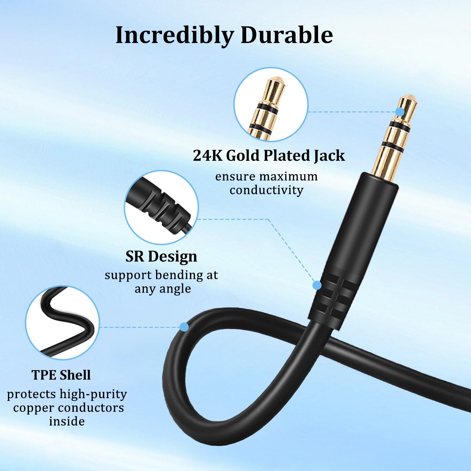 Amazon | Xintronics 交換用オーディオケーブル OneOdioヘッドフォン用