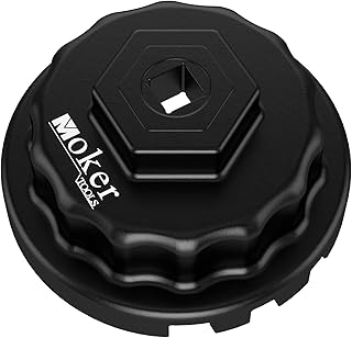 Moker Upgraded for Toyota Oil Filter Wrench, 64mm 14 Flute Aluminum Tool for Easy