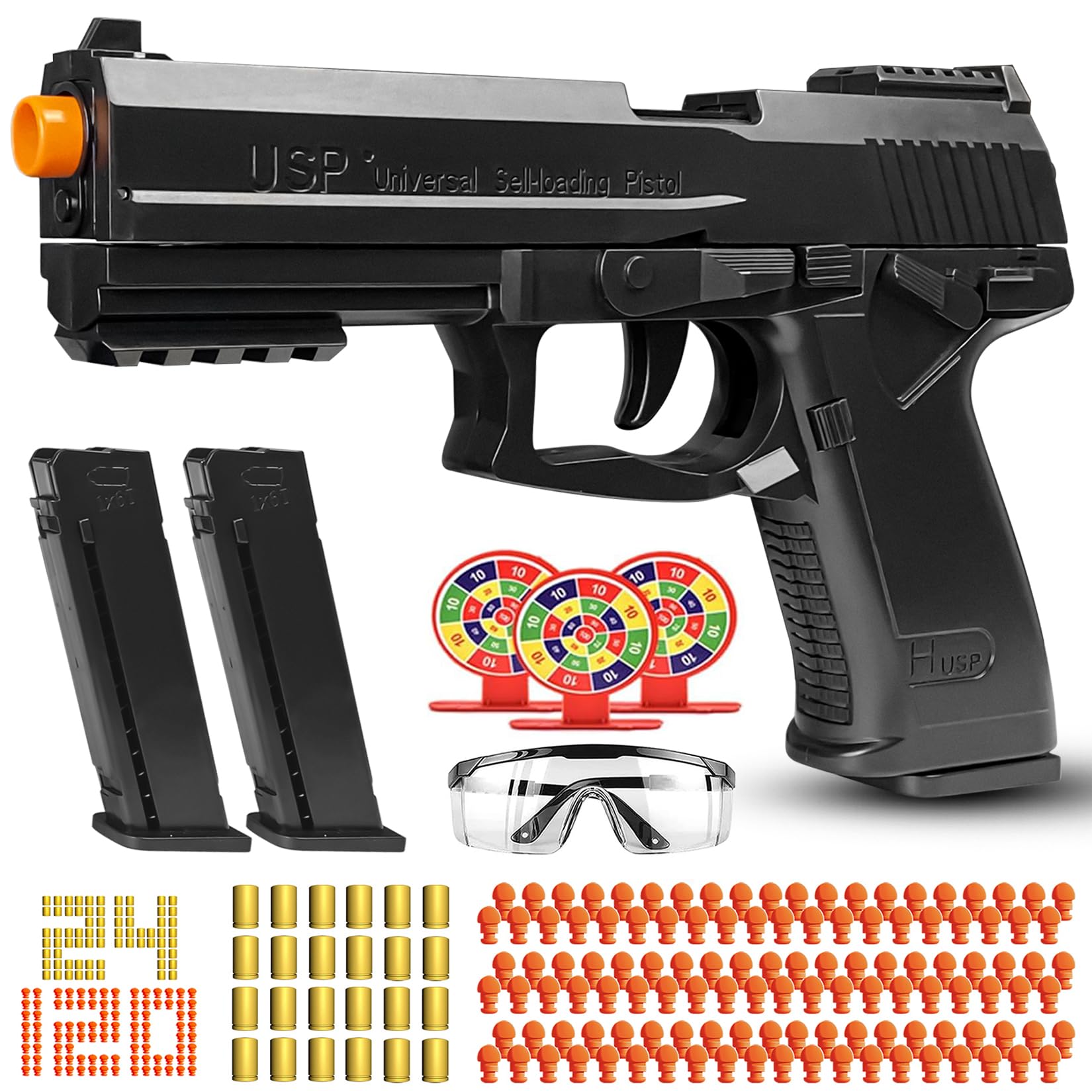 Toy Gun with Automatic Reloading Rebound Shell Ejecting and Soft Foam Blaster, Ideal for Shooting Games, Education Model Toys, Gift for Kids Boys Girls