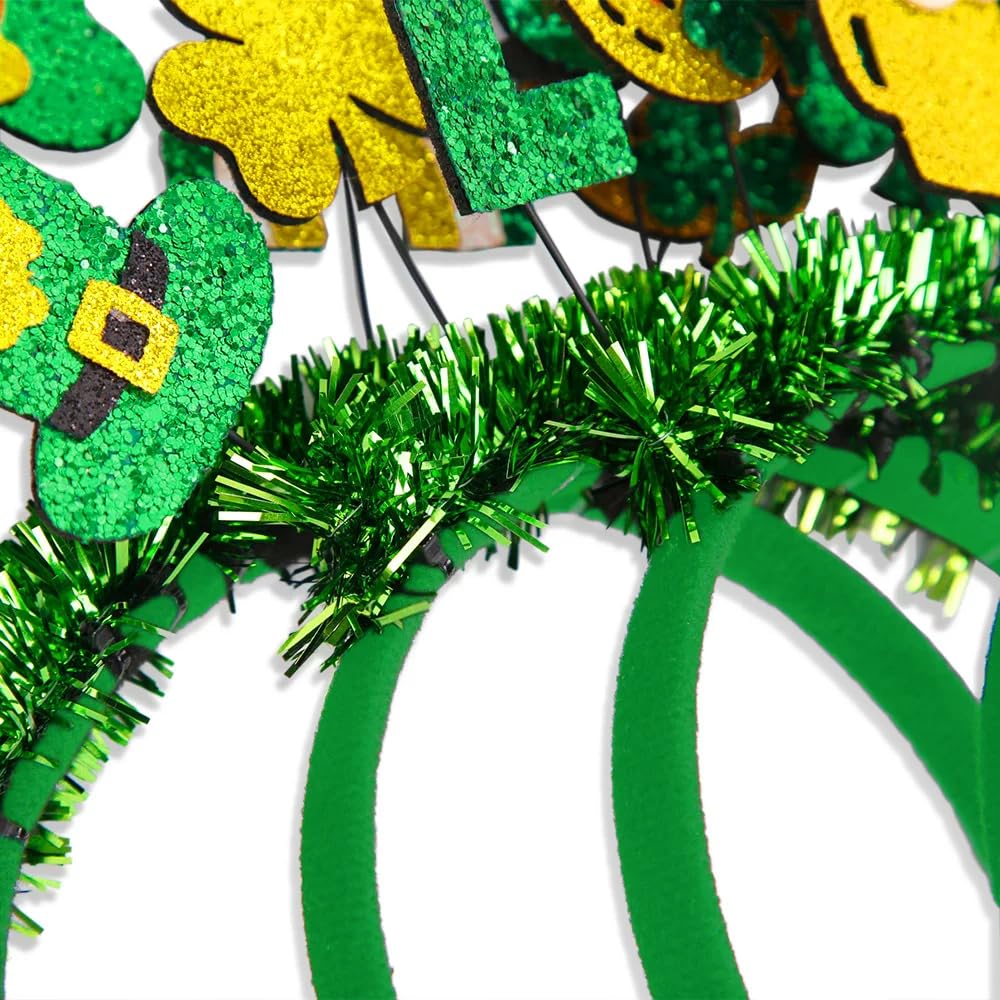 KFZR St Patrick's Day Headband Clover Party Costume Accessories Green (M) - Image 4