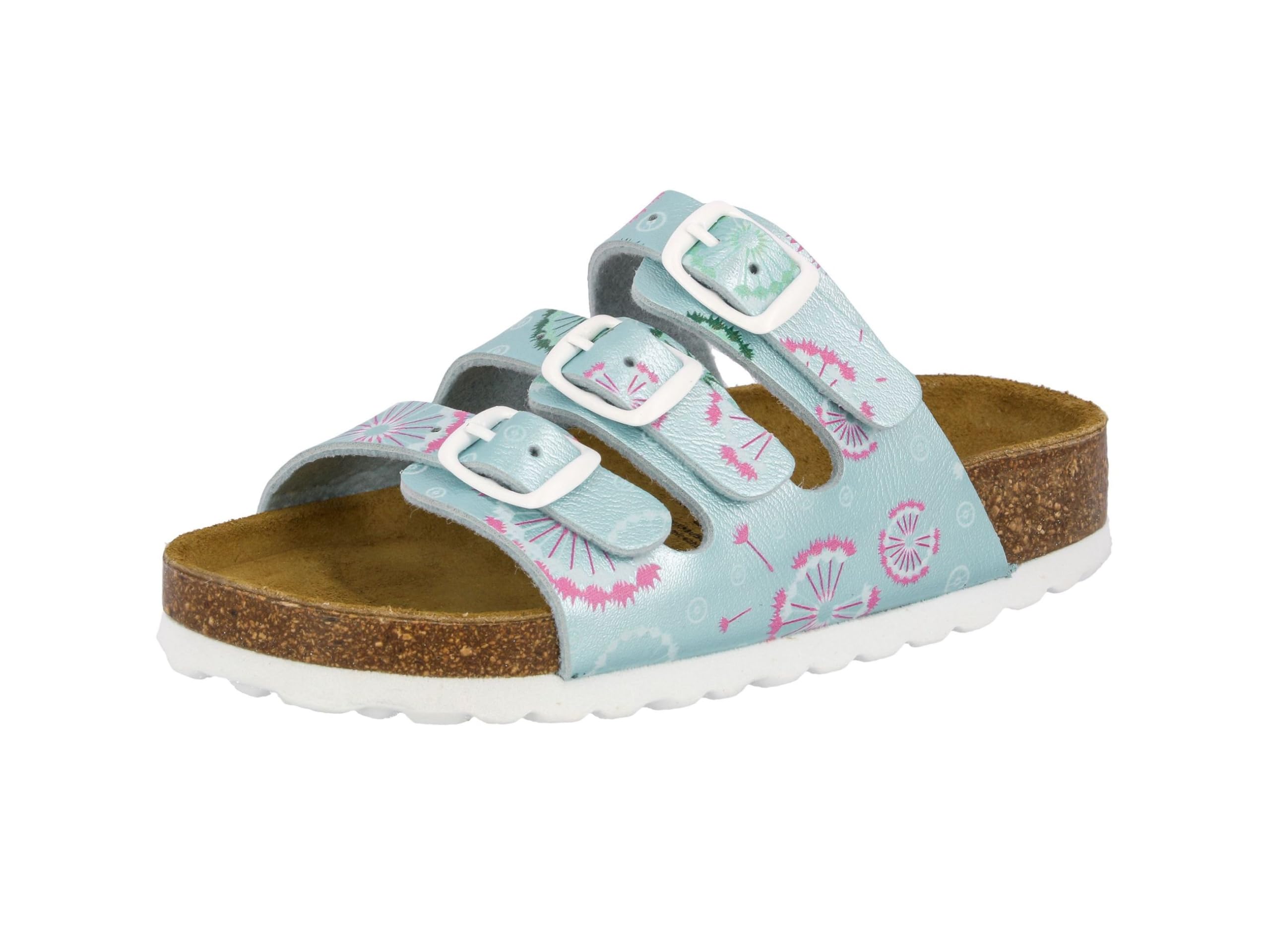 Lico Women's Bioline Flower Kids Low Top Slippers, Green Mint Mint, 13.5 UK