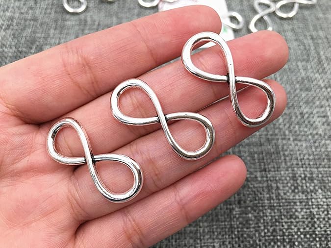 ALIMITOPIA Infinity Symbol Connectors Jewelry Making Charms Pendants
