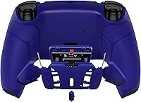Vista 7 de eXtremeRate Cobalt Blue Rubberized Grip Programable RISE4 Remap Kit for PS5 Controller BDM-030 040 050, Upgrade Board & Redesigned Back Shell & 4