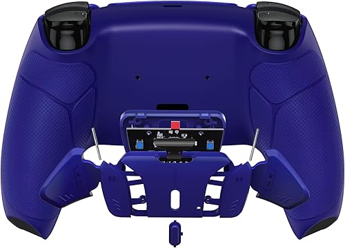 Miniatura 7 de eXtremeRate Cobalt Blue Rubberized Grip Programable RISE4 Remap Kit for PS5 Controller BDM-030 040 050, Upgrade Board & Redesigned Back Shell & 4