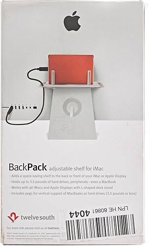 Miniatura 10 de Twelve South Mochila para pantallas iMac y Apple  Estante de almacenamiento oculto para discos duros y accesorios plata