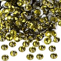 Vista 51 de 2880 diamantes de imitación para arte de uñas, sin termofijación, fijación con pegamento, cristales redondos de vidrio con base plana para hacer