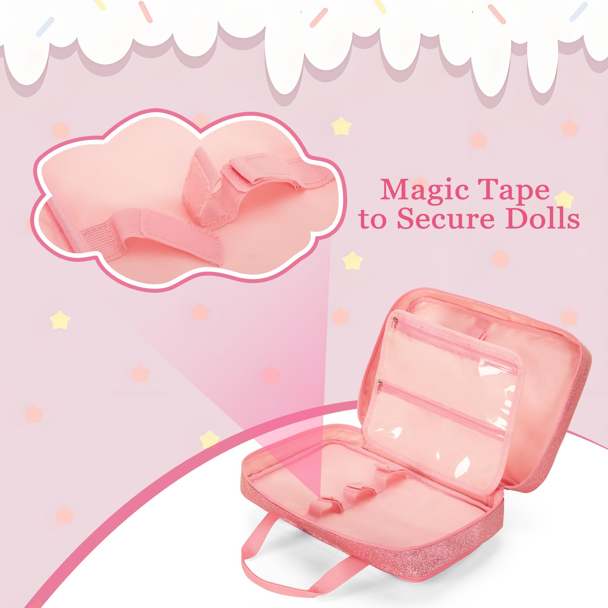 LoDrid Dolls Carrying Case Compatible with Barbie Dolls 12-Inch - Image 3