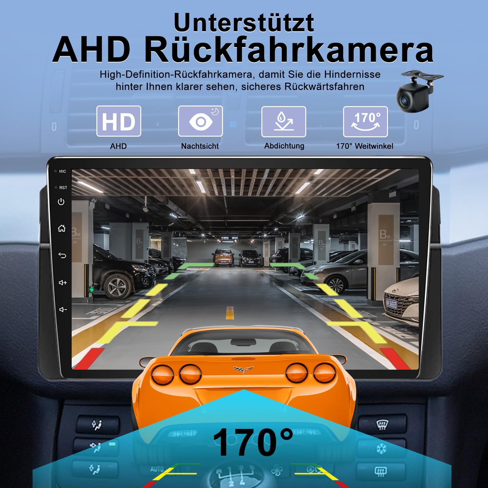 Autoradio 4 + 64 GB Android 13 per BMW Serie 3 E46 1999-2005 con Wireless Carplay Android Auto 9 pollici GPS Navigazione per Auto BMW E46 Radio Bluetooth WiFi DSP SWC