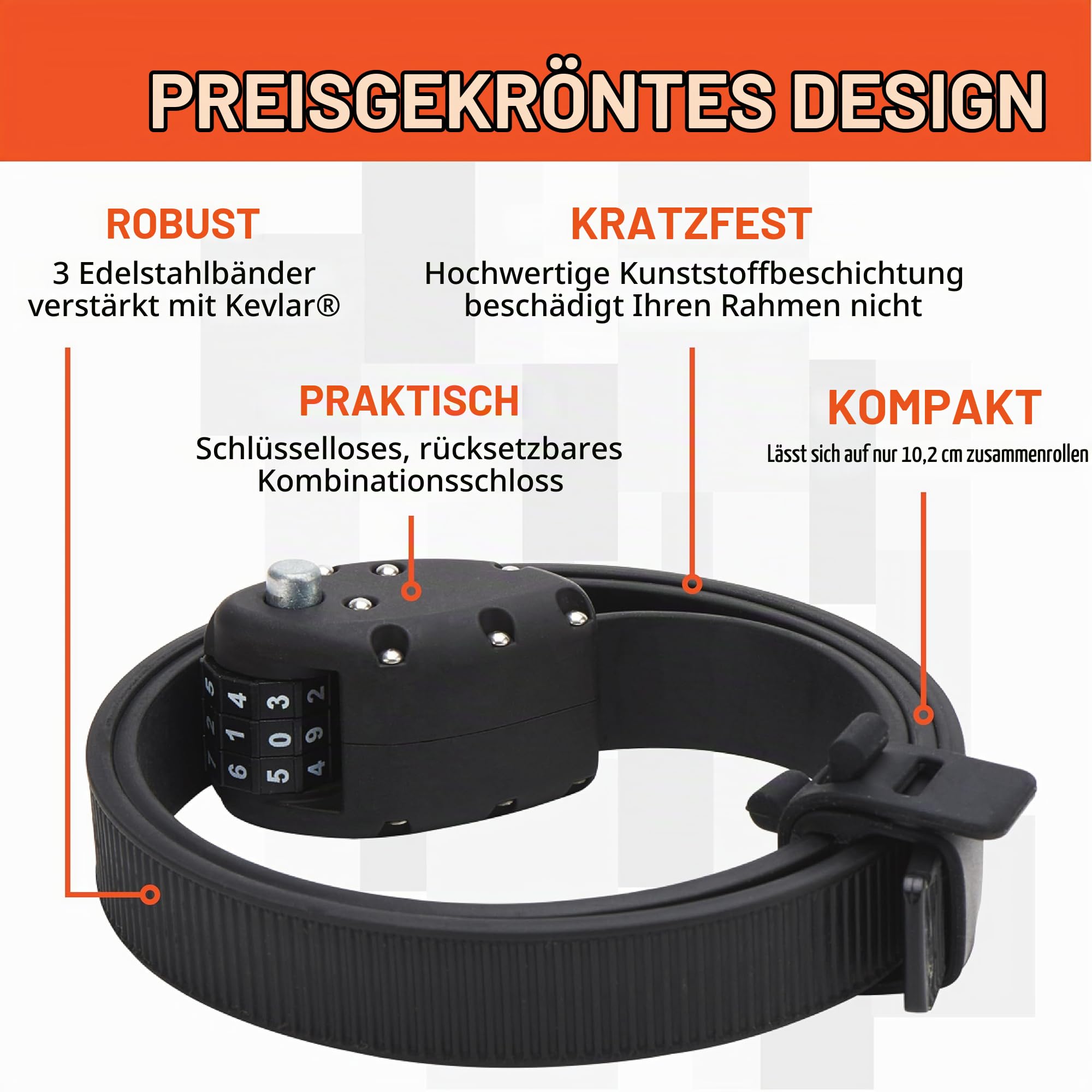 OTTOLOCK Design-Schloss, Combo 30 in BK