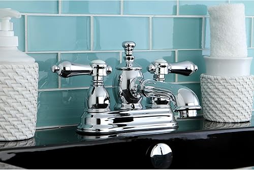 Miniatura 2 de Kingston Brass KS7001BAL Heirloom - Grifo de baño central de 4 pulgadas, 4-12 pulgadas, cromo pulido