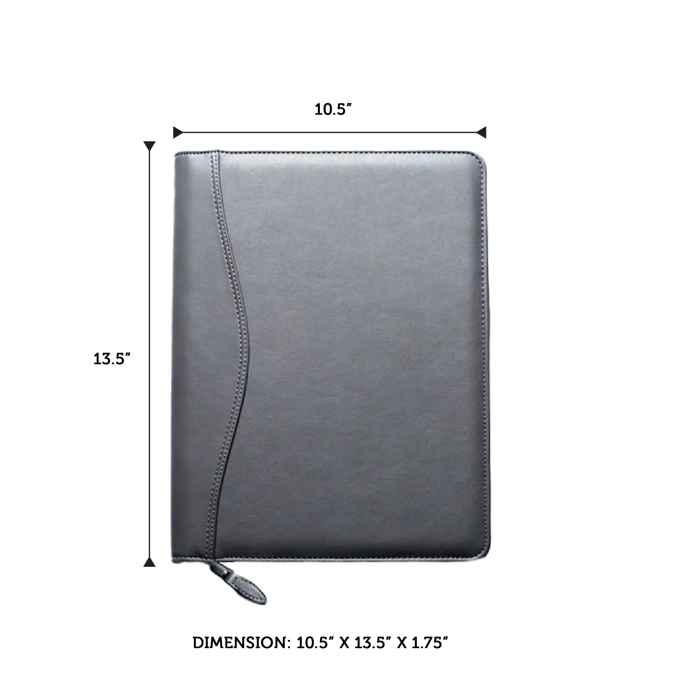 Planner Pad Copertura a 7 anelli, adatta per agenda di dimensioni da 8 1/2 "x 28", grigio