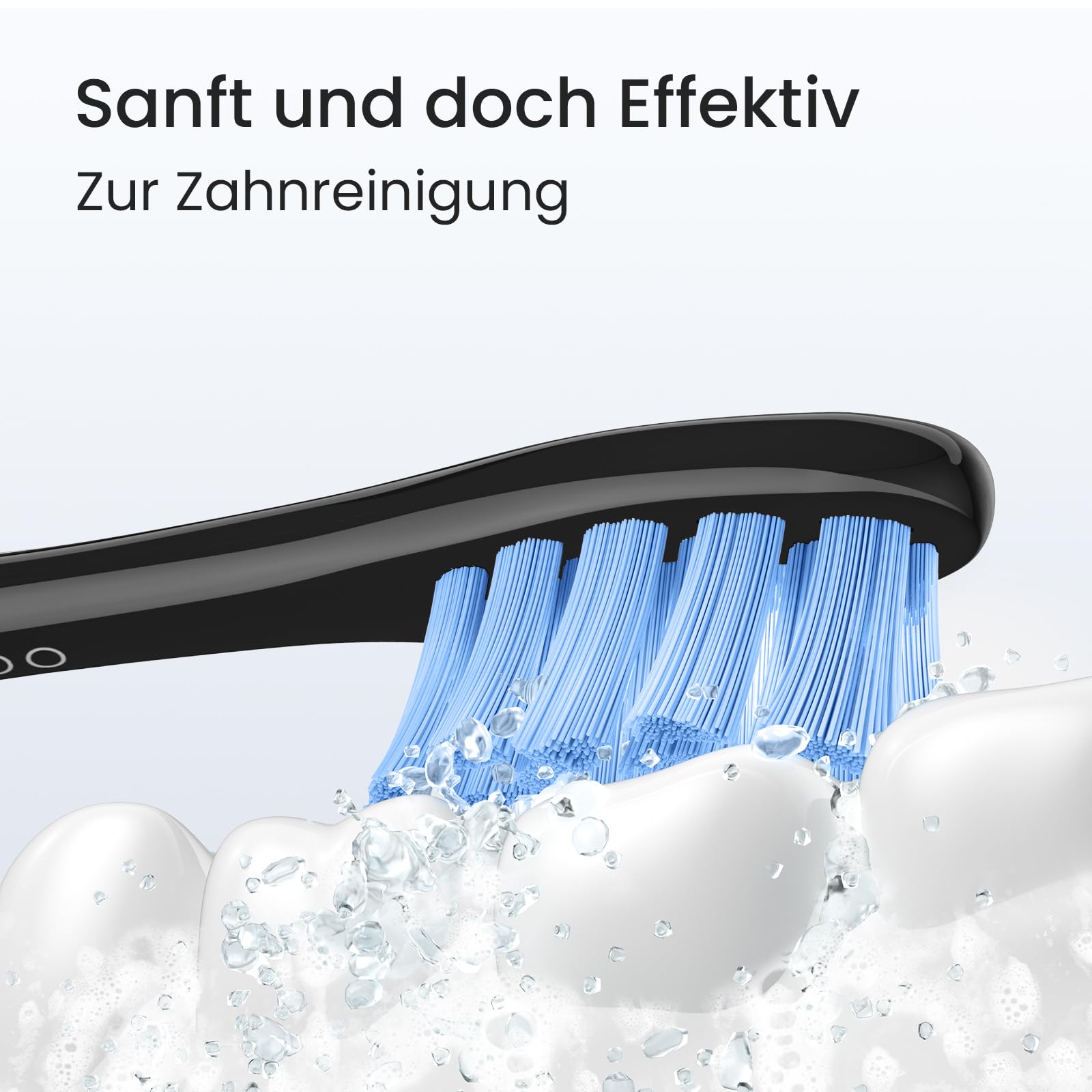 Oclean Elektrische Zahnbürste TravelGo Flow Gift Set, 180 Tage Akkulaufzeit Schallzahnbürste mit Reiseetui, 5 Modi Electric Toothbrush mit 6 Bürstenköpfen für Zahnreinigung, Zahnbürste mit USB, Blau