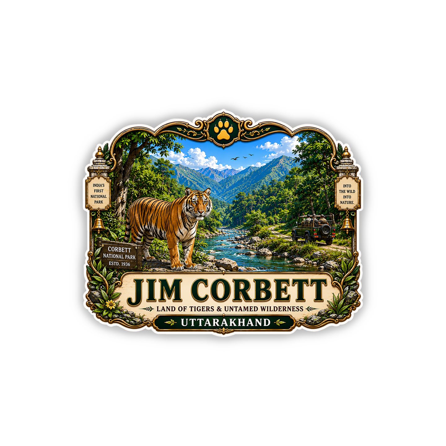 FEEL ART Jim Corbett National Park Uttarakhand Premium Souvenir Fridge Magnet | Pack of 1 | FM182-picture-10