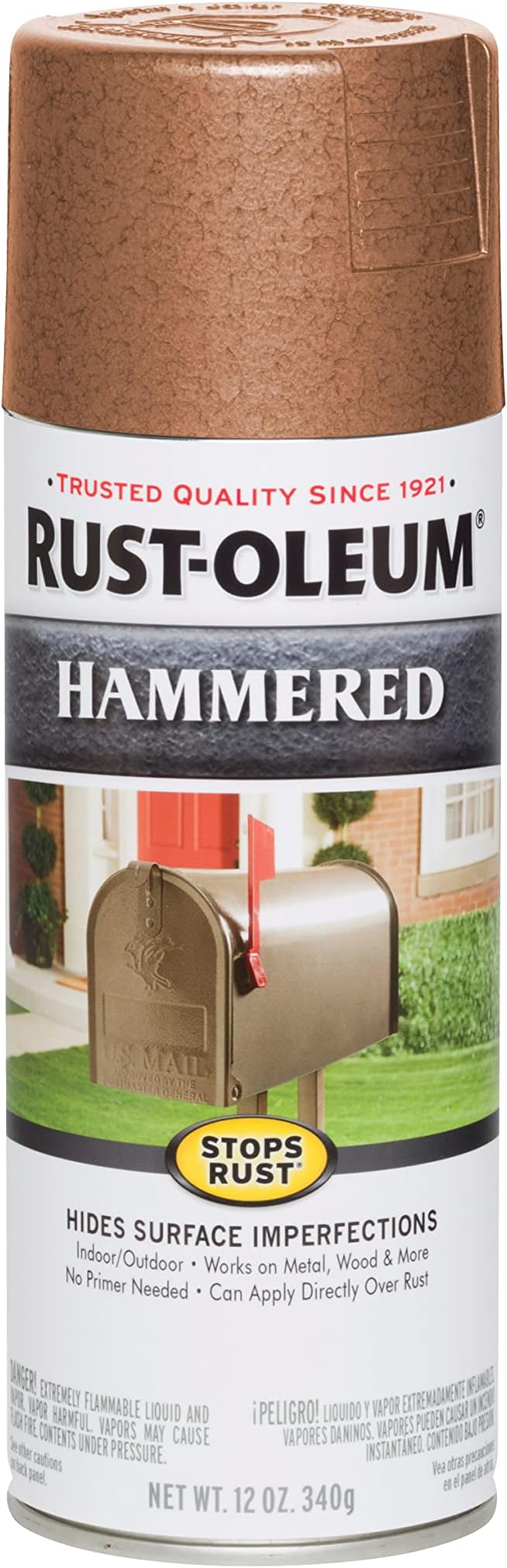 Rust-oleum Stops Rust Hammered Metal Finish Spray Paint - 210849-12 Oz, Copper