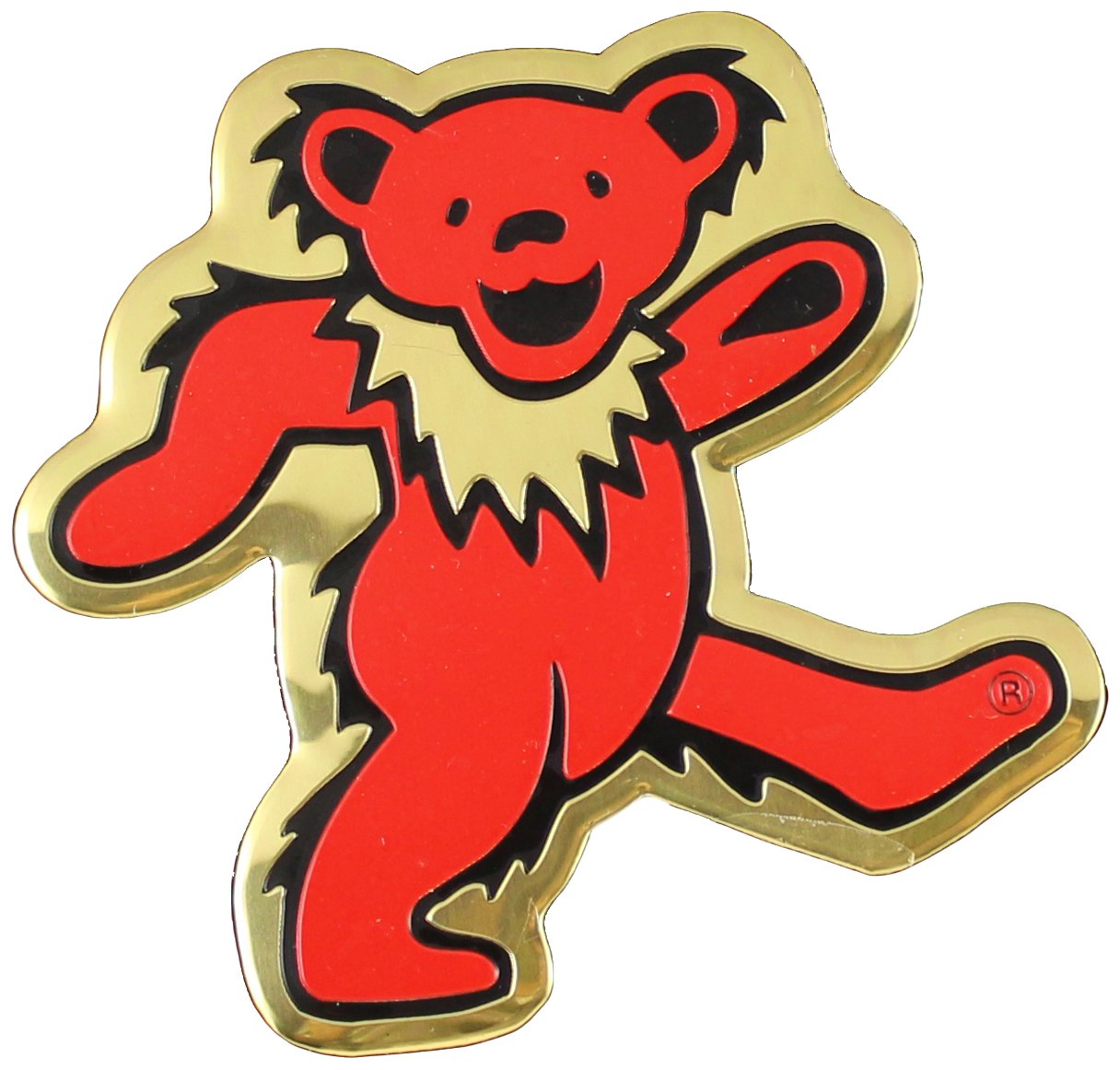 Amazon.com: Visionary Grateful Dead Bear Metal Sticker, Gold, 8cm
