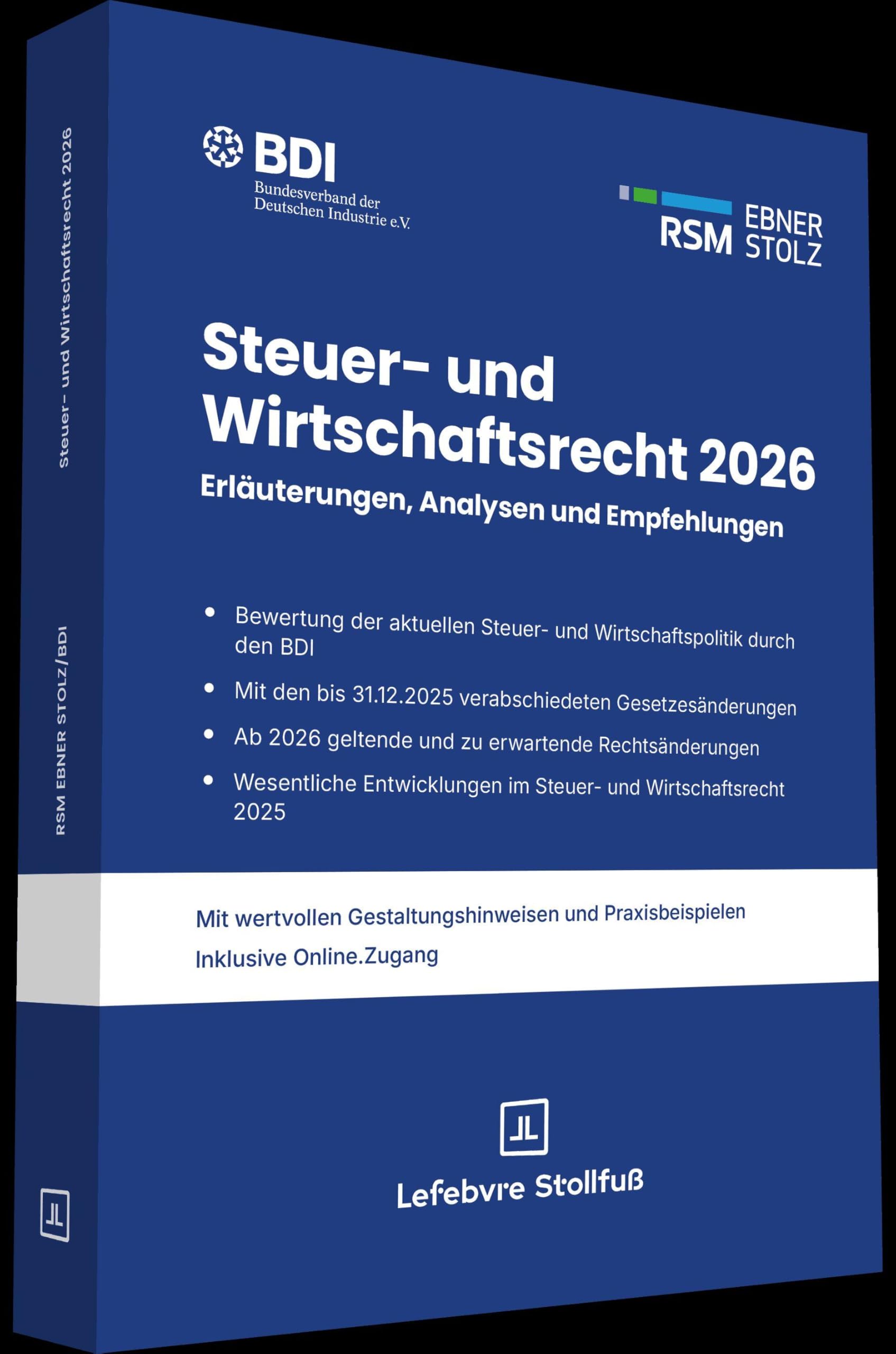 Steuer- und Wirtschaftsrecht 2026: Aktuelle Änderungen, Gestaltungen, Ausblick (Stollfuss-Ratgeber)
