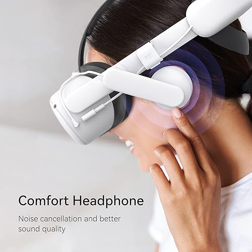 Miniatura 5 de KIWI design Comfort Battery Audio Head Strap 6400mAh y accesorios mejorados para controladores compatibles con Quest 2