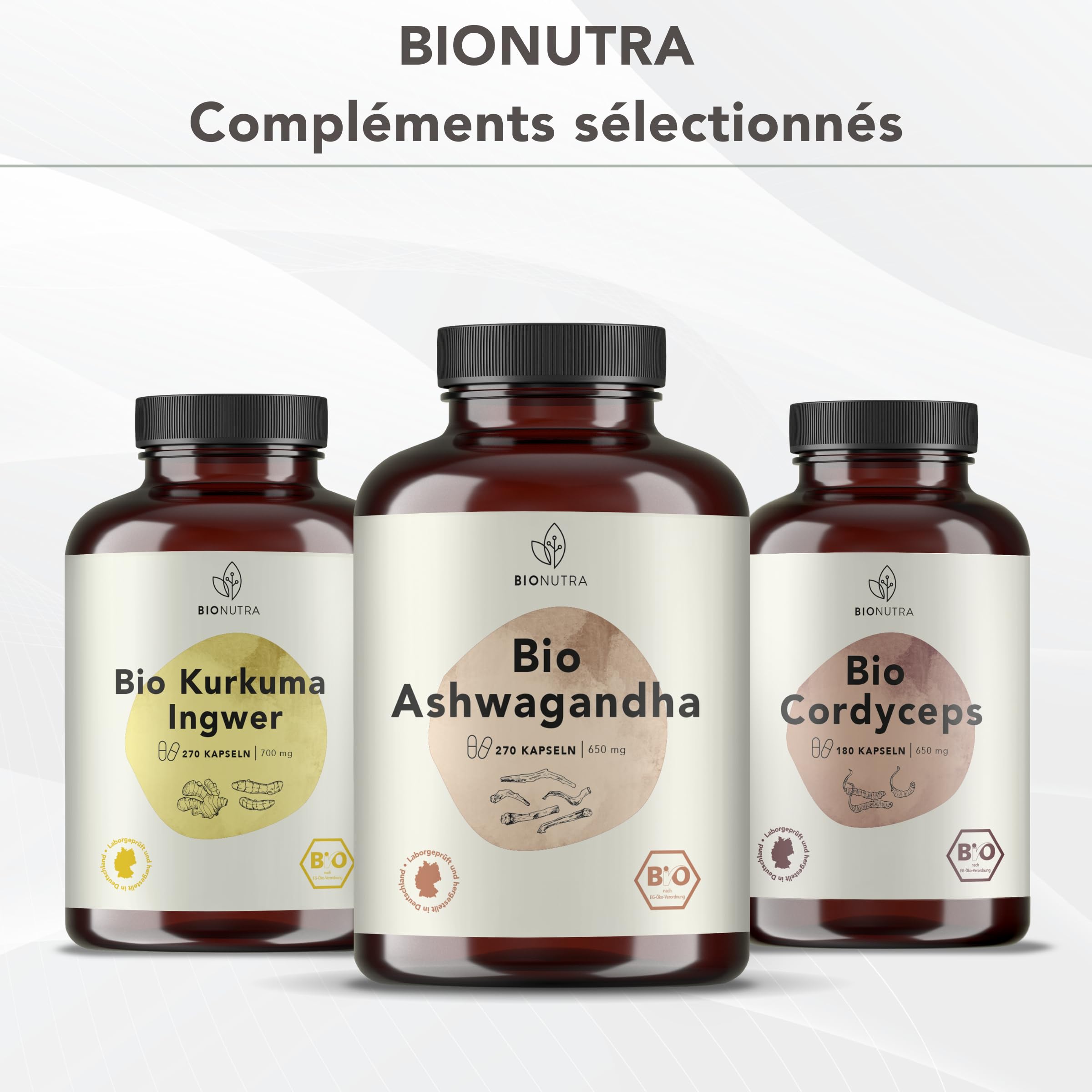 BIONUTRA® Gélules de maca noir bio hautement dosées 4200 mg/jour, contrôlées résidus, fabrication allemande, véganes, sans lactose ni gluten, sans additifs, gélules maca bio, 270 pièces x 700 mg