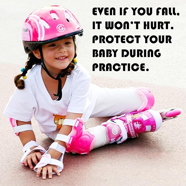 BDSHUNBF Protezioni Skateboard Bambino, Set di Protezioni per Bambini, Protezioni Pattini Ginocchiere Gomitiere, Regolabile Ginocchiere Gomitiere per Skateboard Bicicletta Pattinaggio Monopattino - 4
