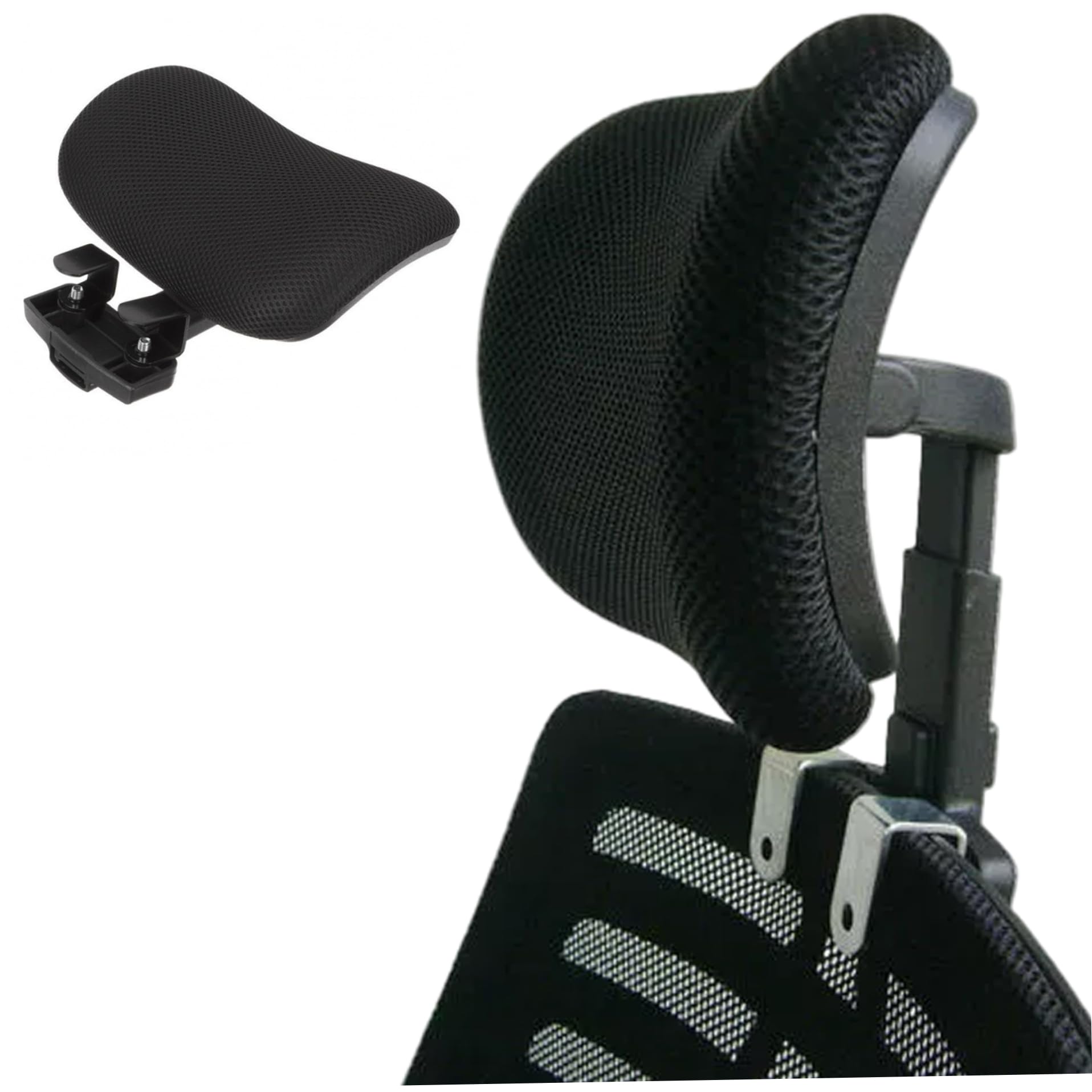 Office Chair Headrest Attachment Mesh Ergonomic Detachable Neck Support for Office Chair Clip on & Breathable for Men Women Neck Support for