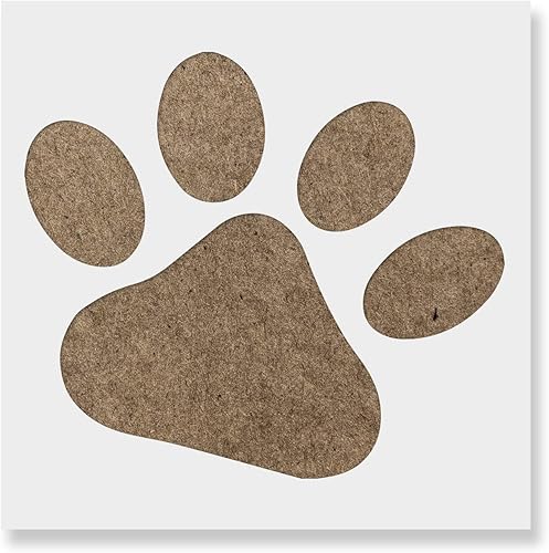 Plantilla de pata de perro Plantillas reutilizables para pintar Plantilla de mylar para manualidades y decoraciones