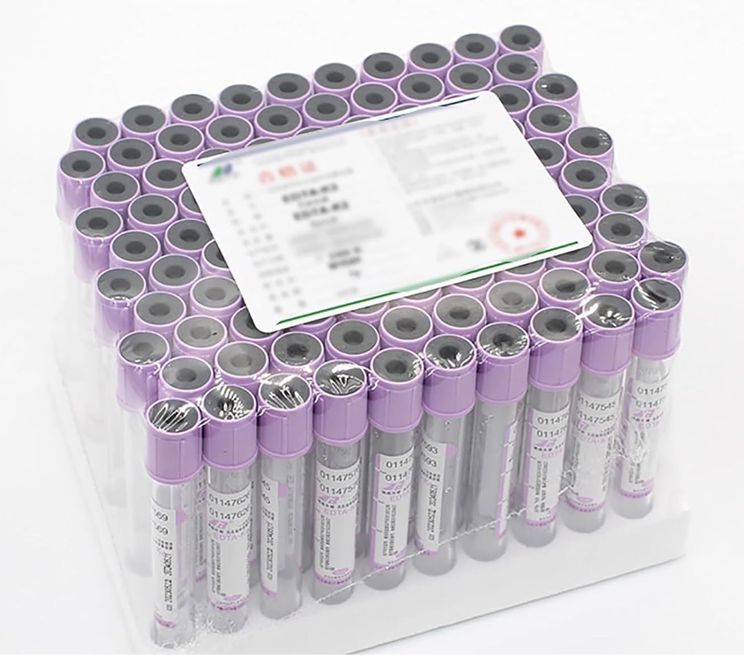 5 Ml Probówek Próżniowych Do Pobierania Krwi, 100 Sztuk Probówek Wirówkowych Edta, Plastikowe Probówki Do Krwi Z Fioletową Górą, Probówki Laboratoryjne